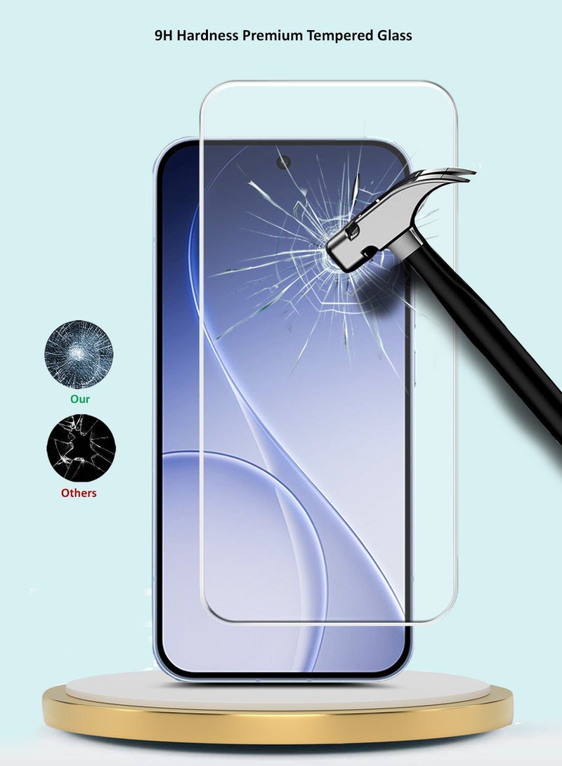 جيماكس واقي شاشة زجاجي مقوّى 9H 2.5D بسلسلة Premium من Oppo Reno15 F 5G 2026 GMAX بحواف منحنية - شفاف - Image 3